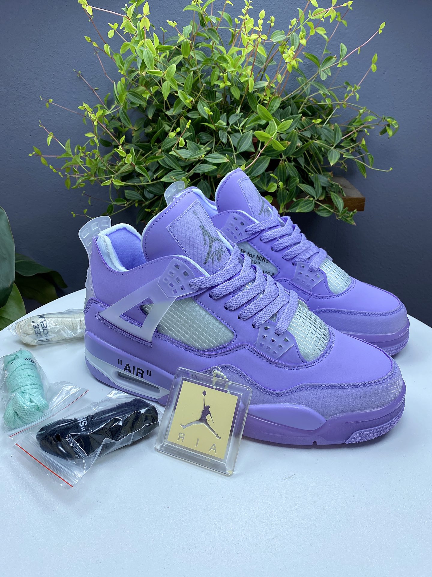 2021 Air Jordan 4 All Purple Shoes for Women